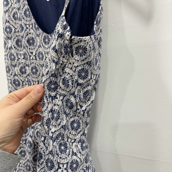 Joie Kada Linen Dress Sleeveless Printed Dark Navy - Picture 5 of 10